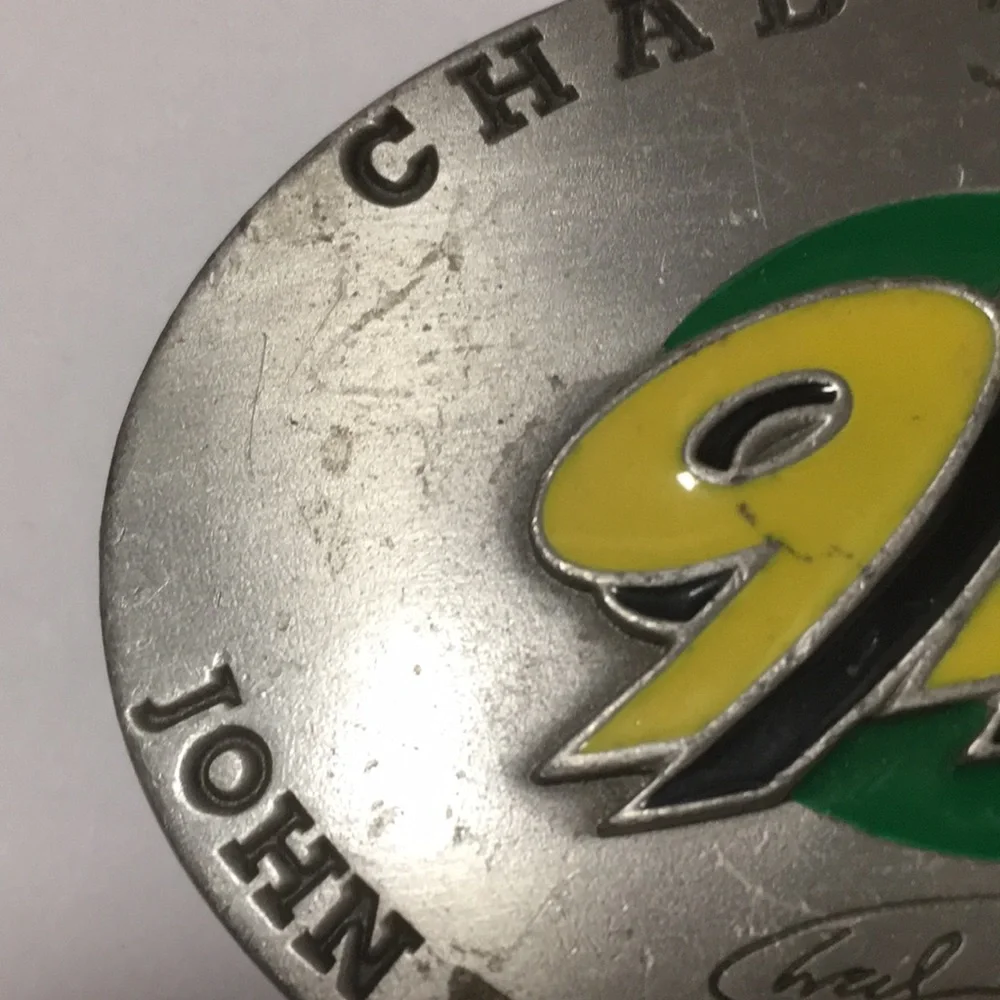 1998 The Great American Buckle Co. Pewter Chad Little NASCAR 97 Buckle